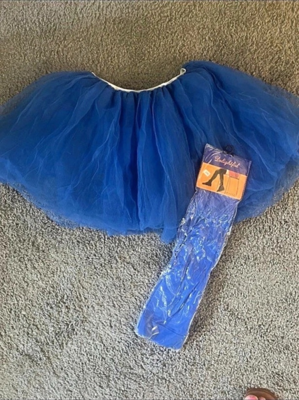 Halloween! Delightful Blue Tutu Skirt and Matching Knee High Socks NWT